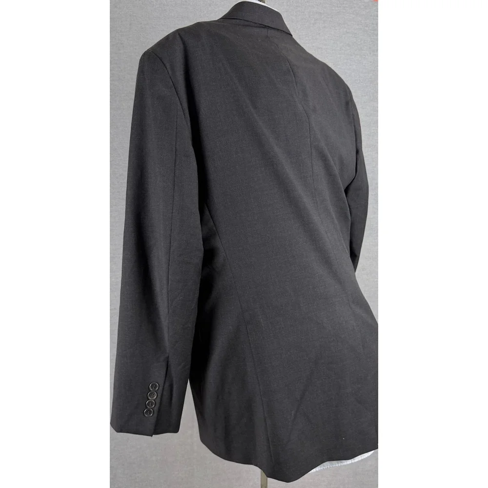 Brooks Brothers 1818 Madison Blazer Mens 44R Charcoal Grey Wool Estrato Italy